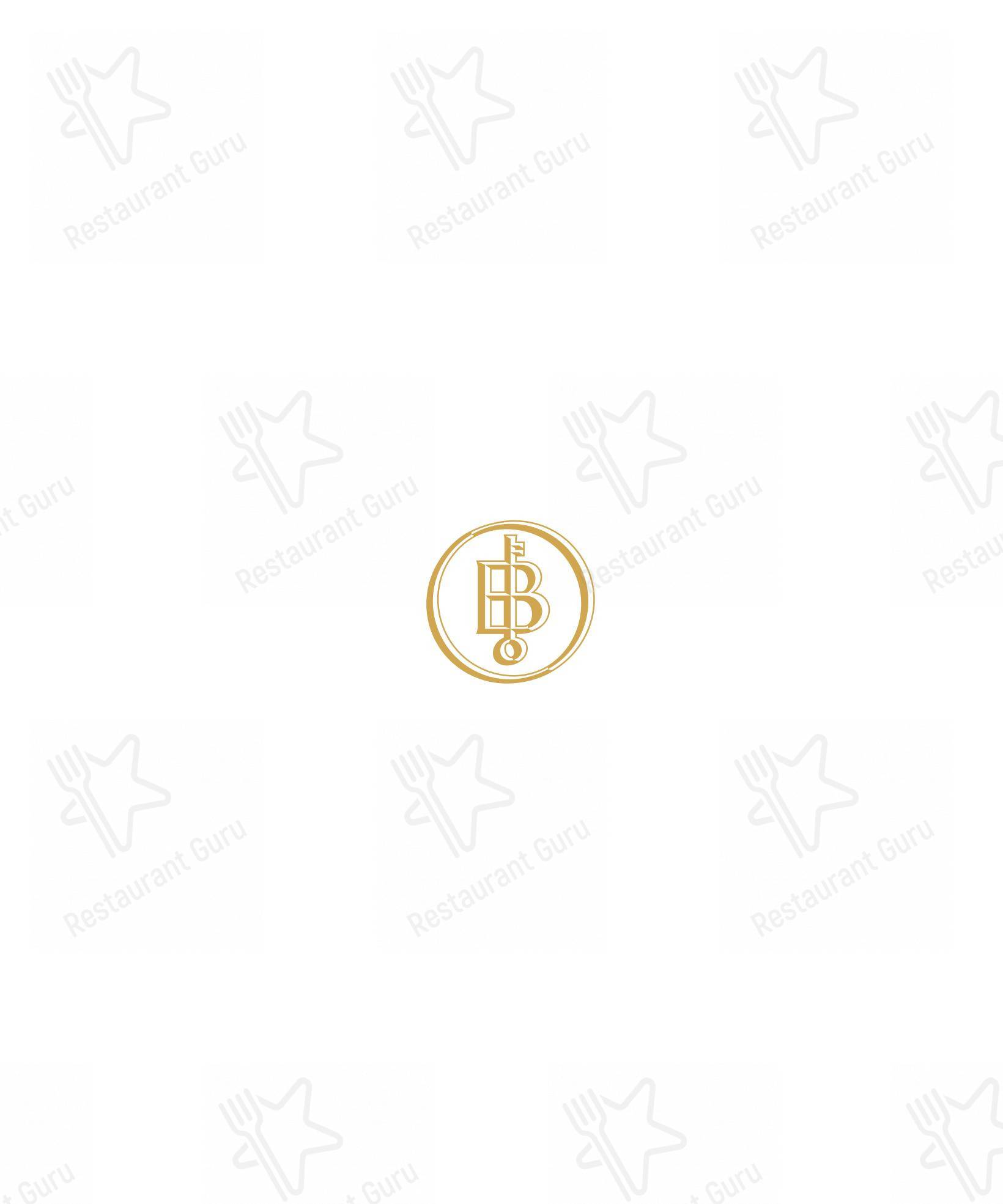 Menu pour Butler restaurant