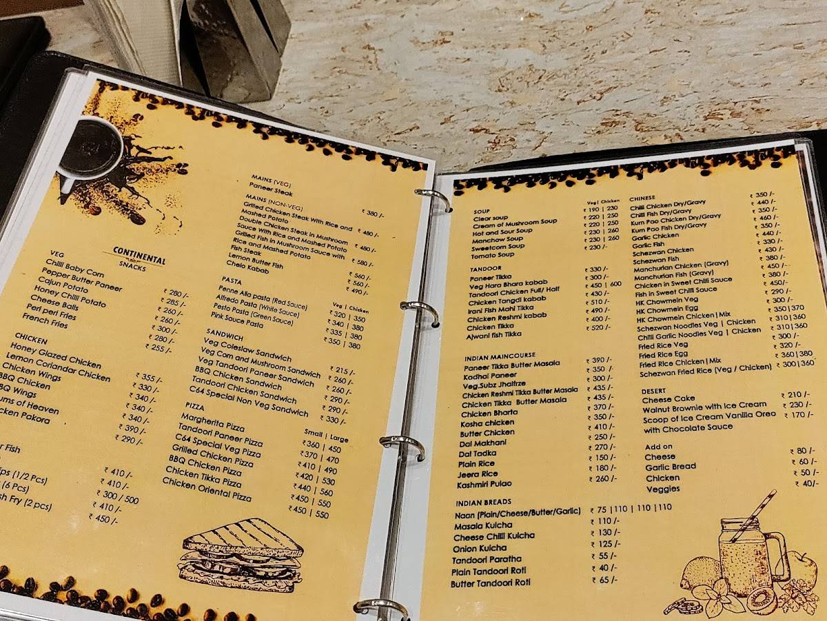 CALCUTTA 64 menu