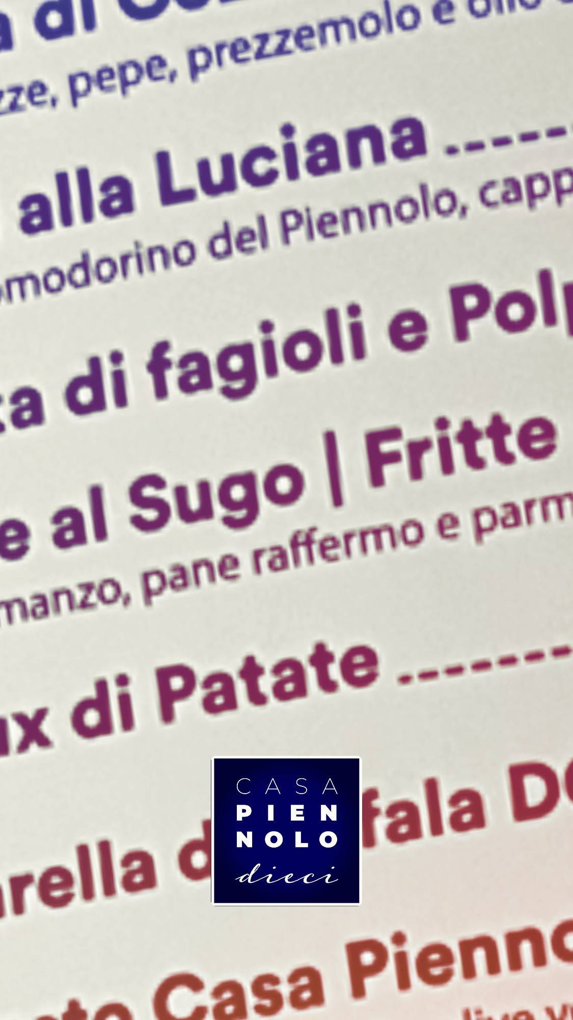 Menu di CASA PIENNOLO 10 