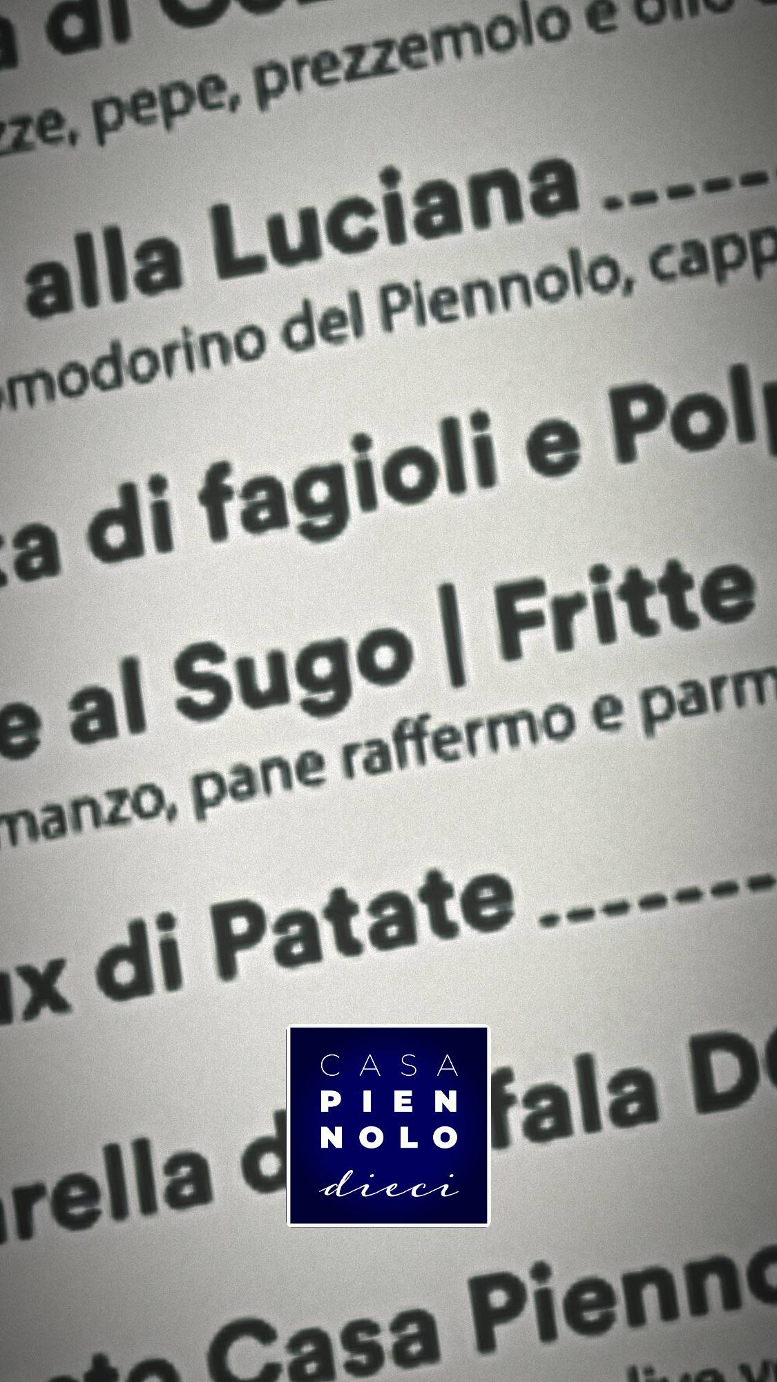Menu di CASA PIENNOLO 10 