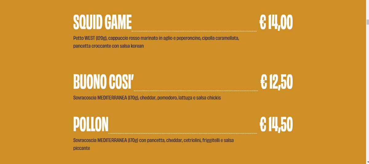 Menu di CHICKIS - POLLO FRITTO Sacile 