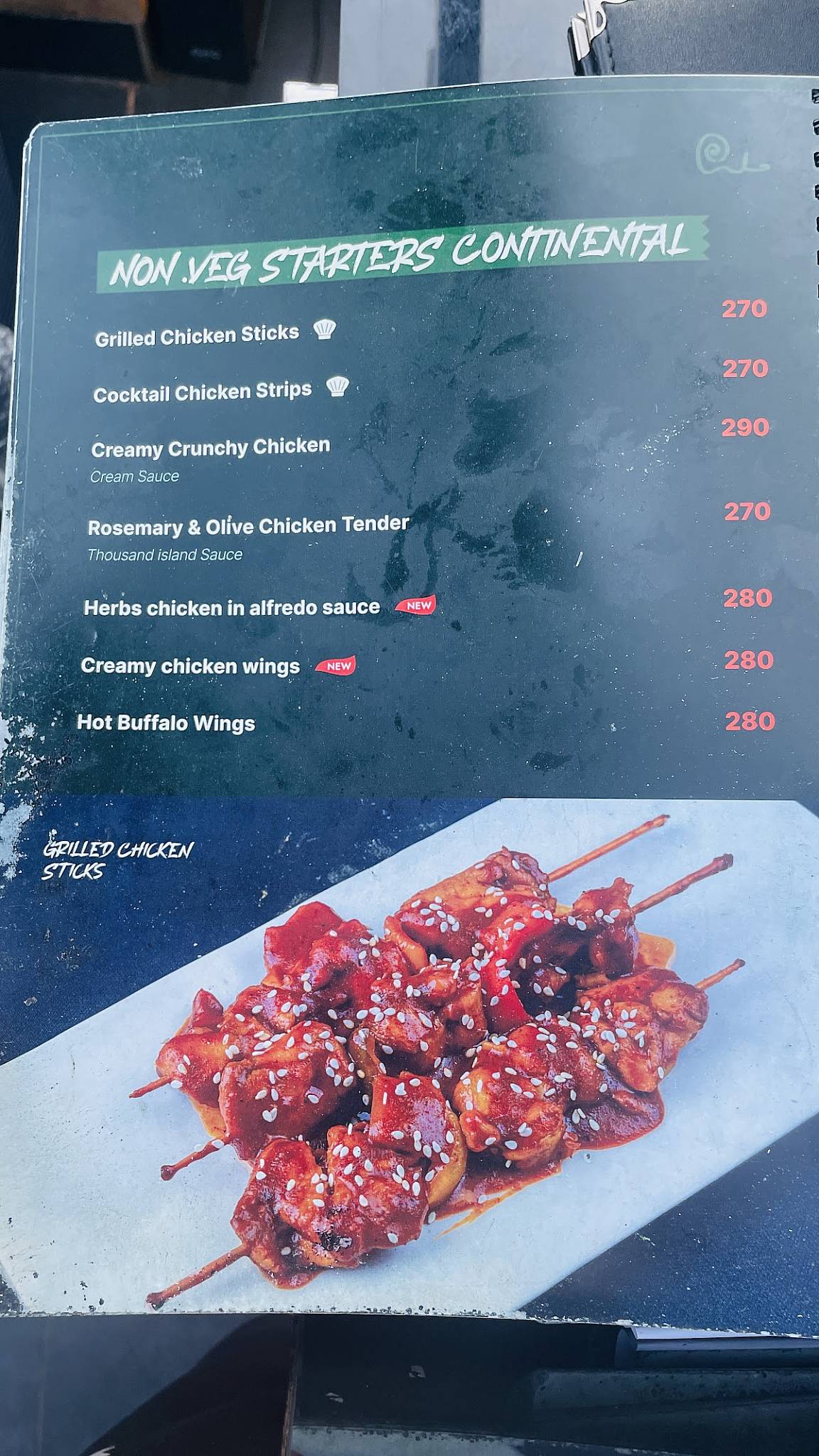 CIBO Fine Dining menu