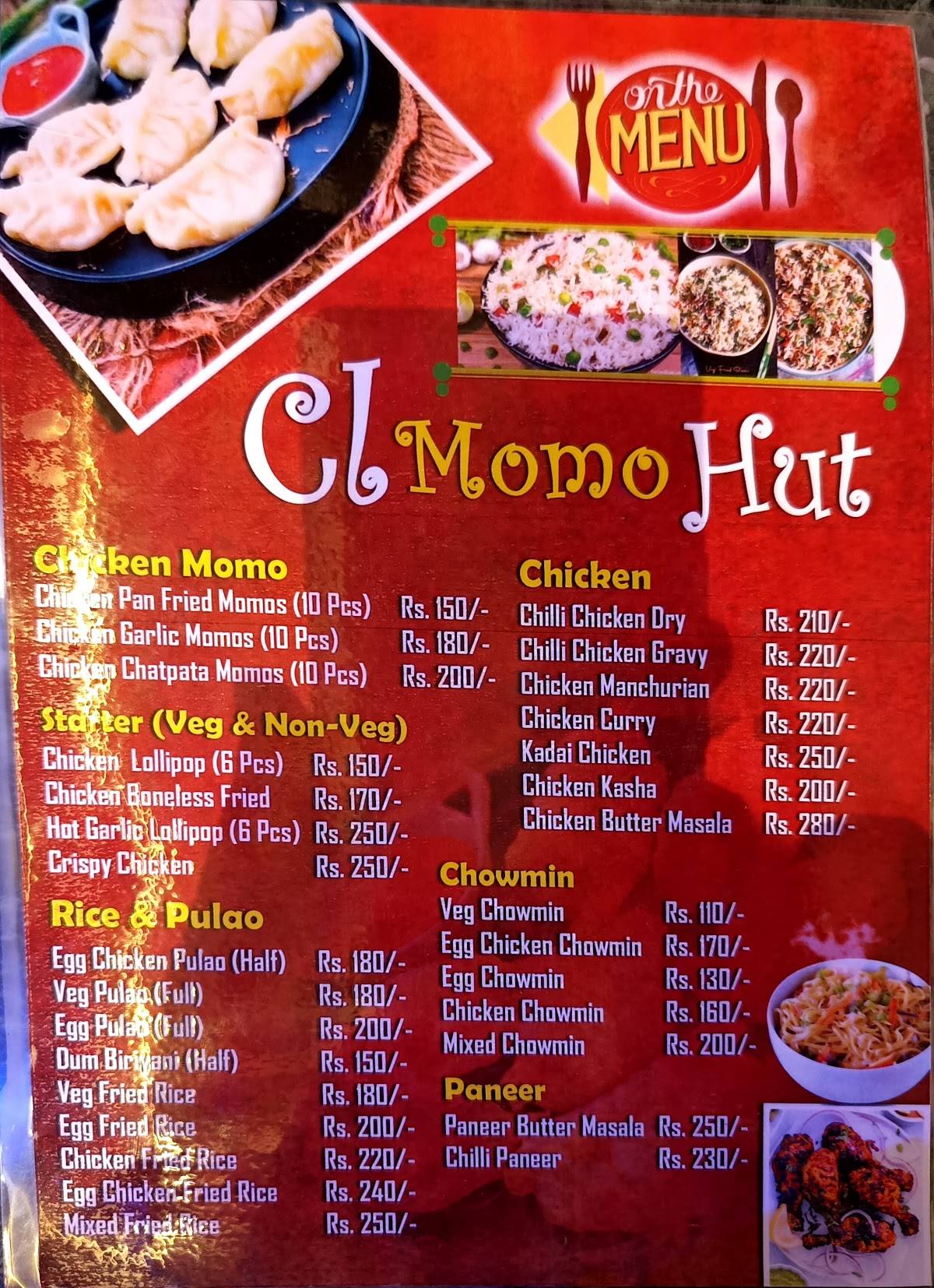 CL Momo Hut . menu