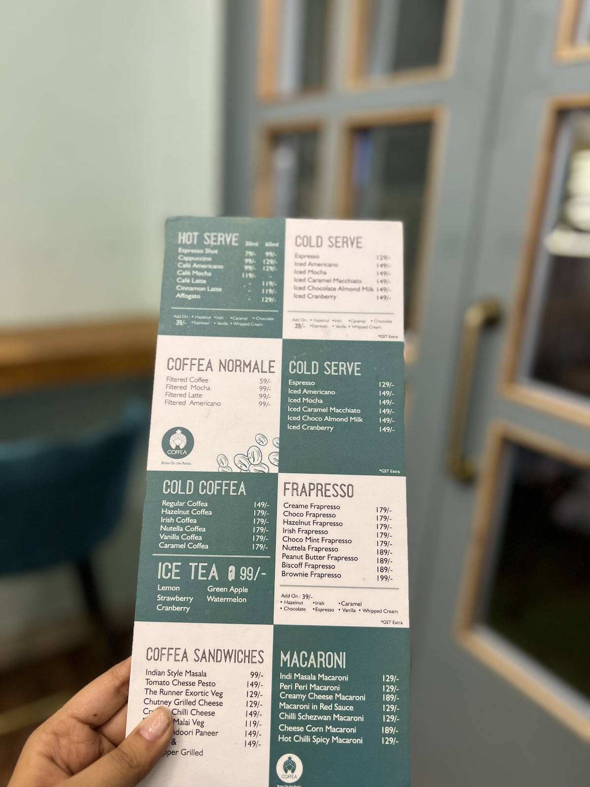 COFFEA menu
