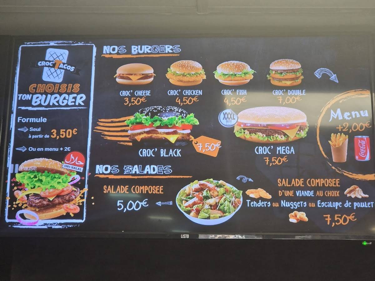 Menu de CROC'TACOS