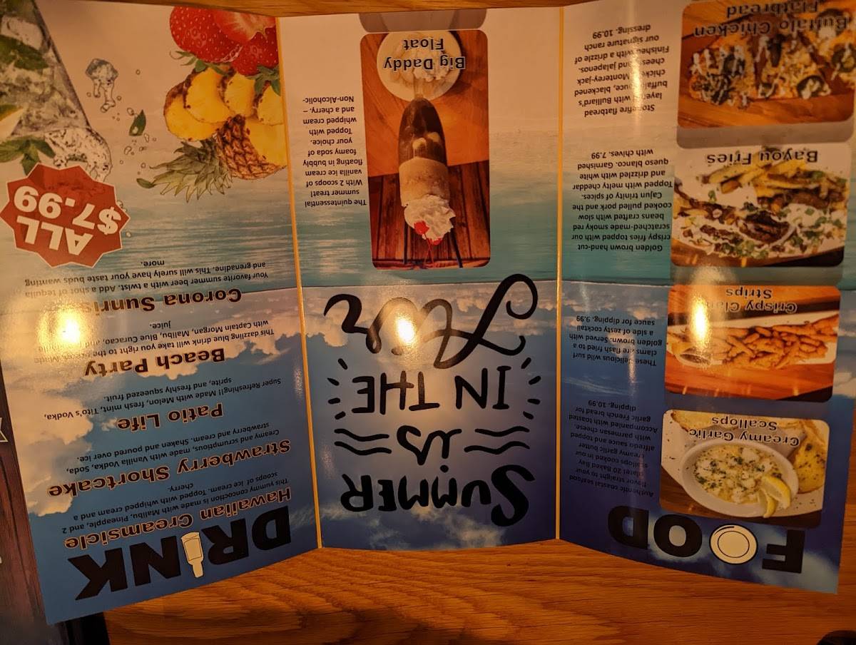Menu at Purple Onion restaurant, Cabot, S Pine St