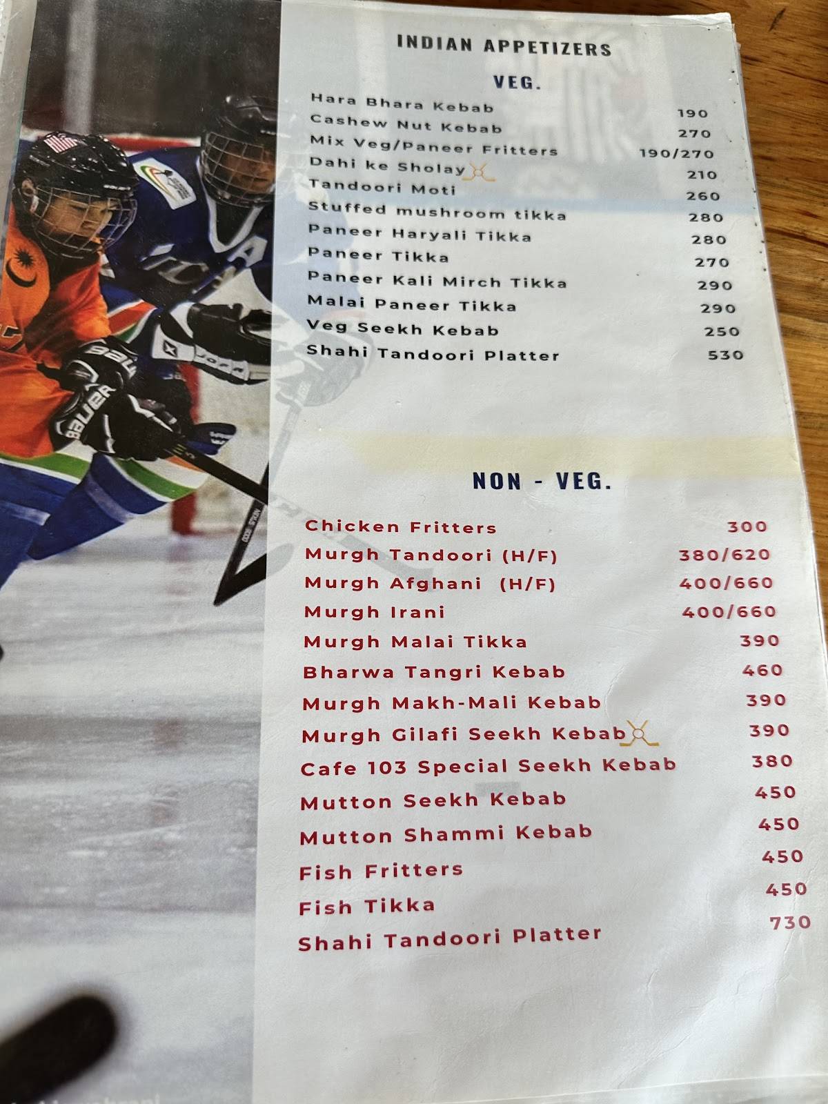 Cafe 103 - Best Multicuisine Restaurant In Shimla Valleyview Restaurant In Shimla Coffee And Waffles In Shimla menu