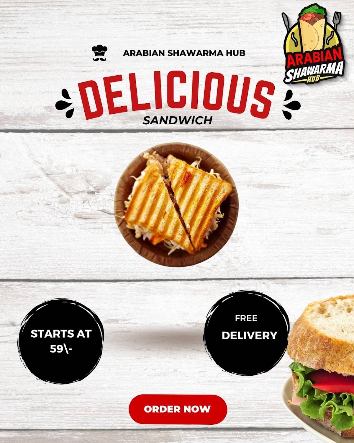 Arabian Shawarma Hub menu