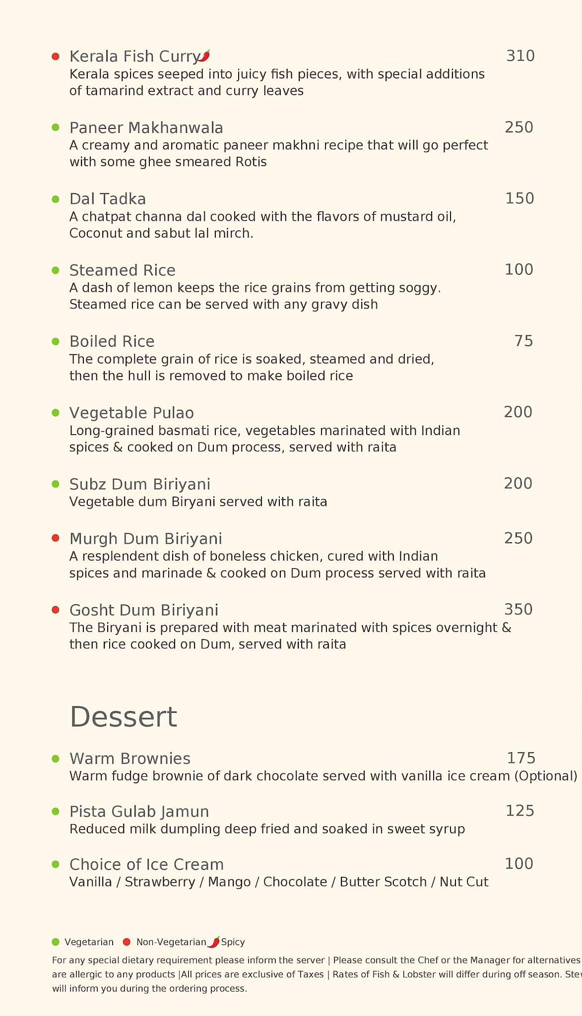 Cafe Atlantis menu
