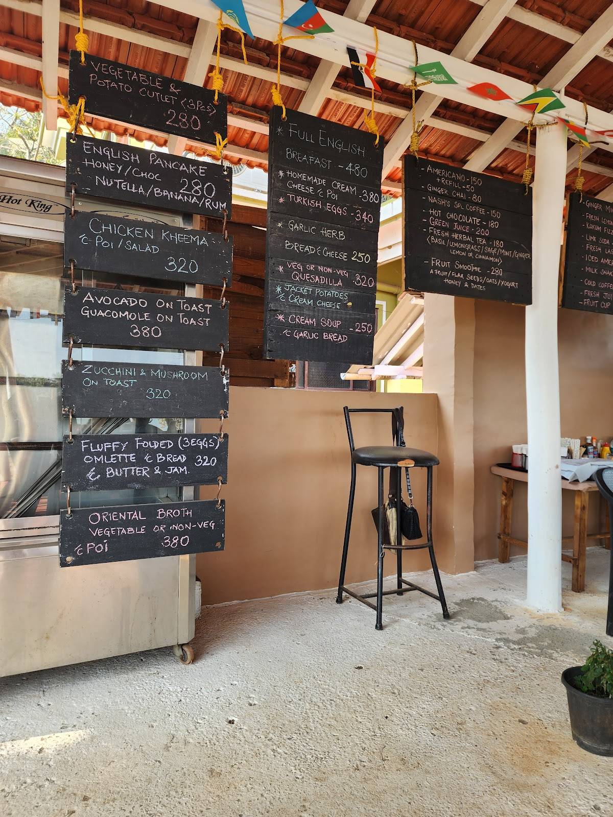 Cafe Nash .. the river side shack. menu