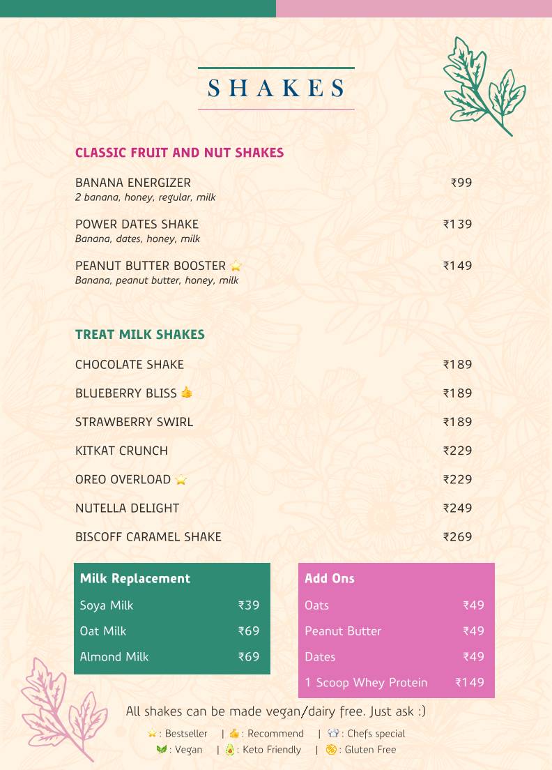 Café Caviar menu