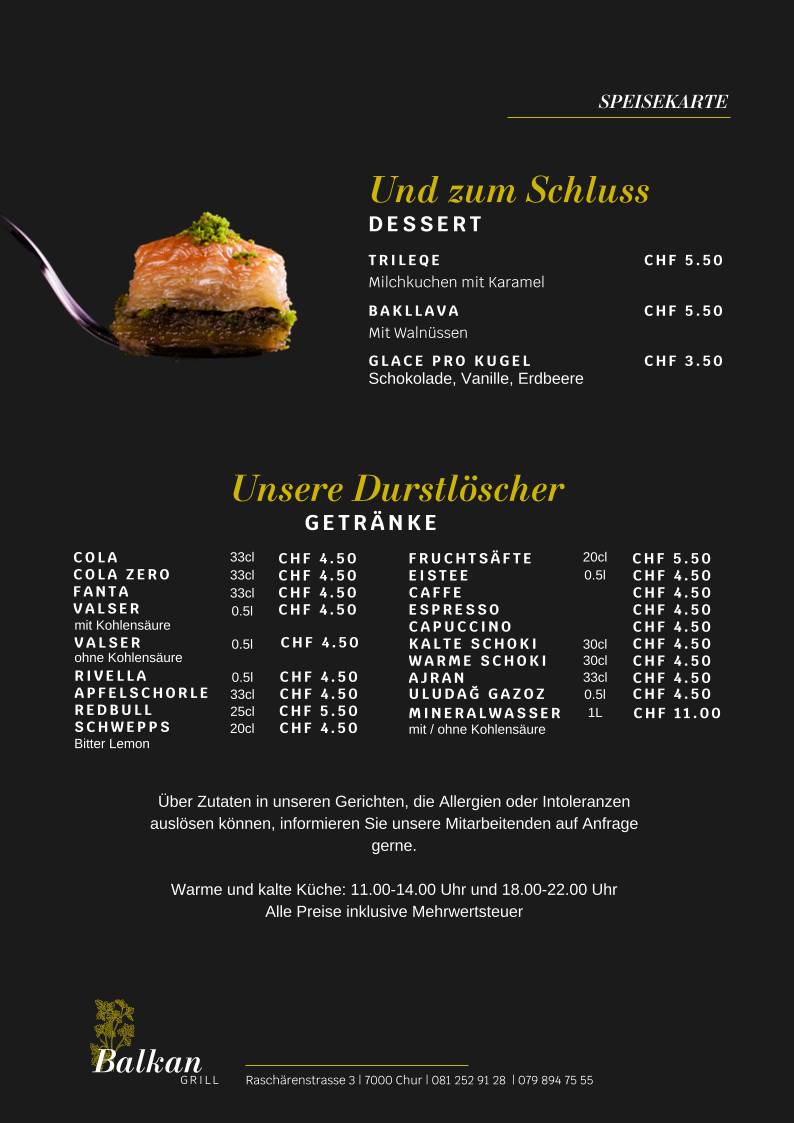 Menu di Balkan Grill (Café Express) 