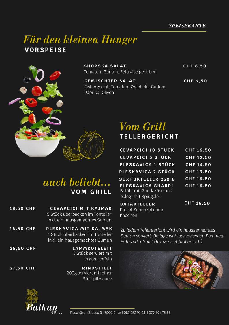 Menu di Balkan Grill (Café Express) 