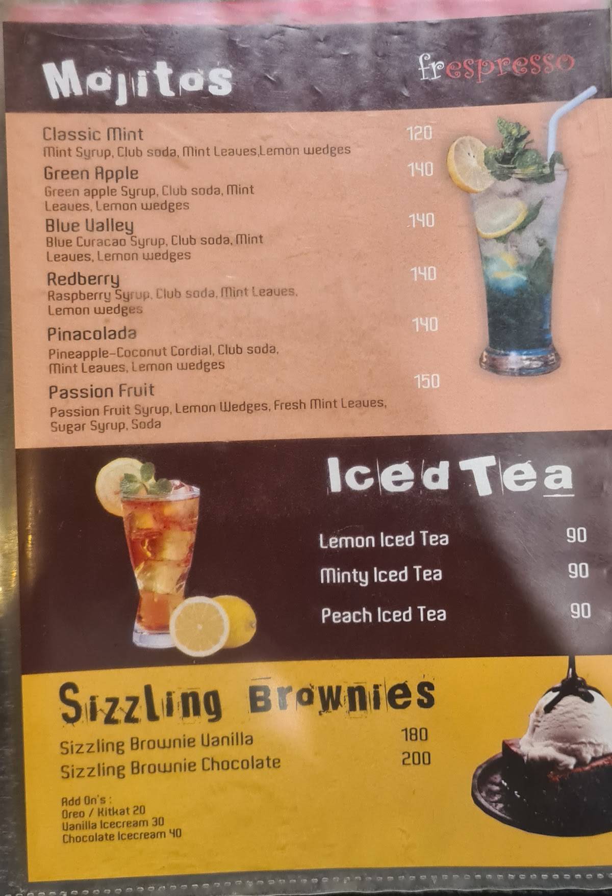 Frespresso Cafe & Resto menu