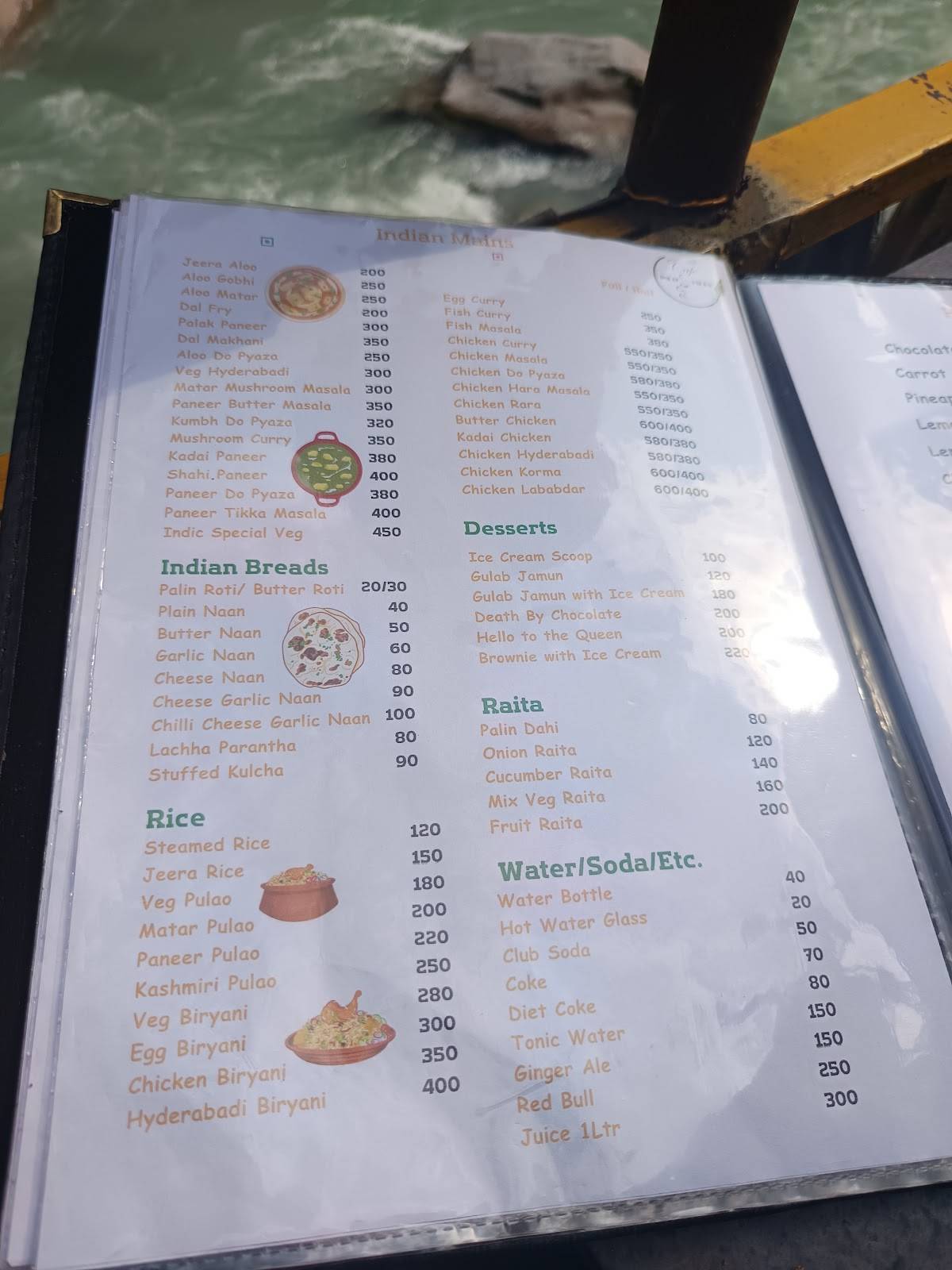 Cafe Indic Vibes menu