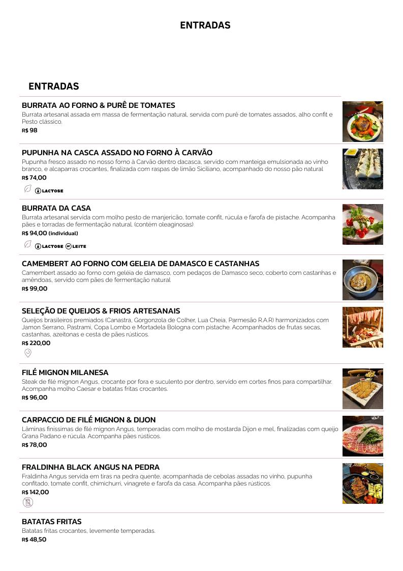 Café Journal cardápio