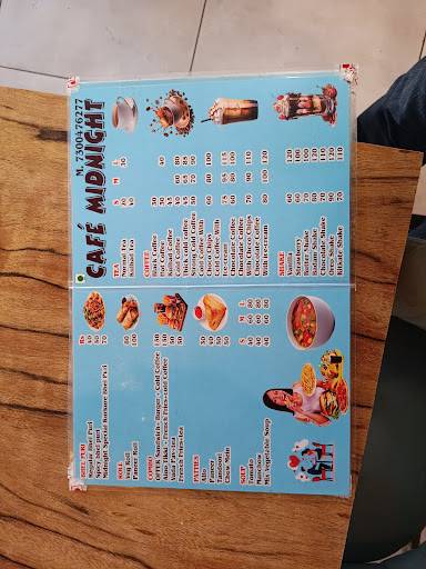 Cafe Midnight menu