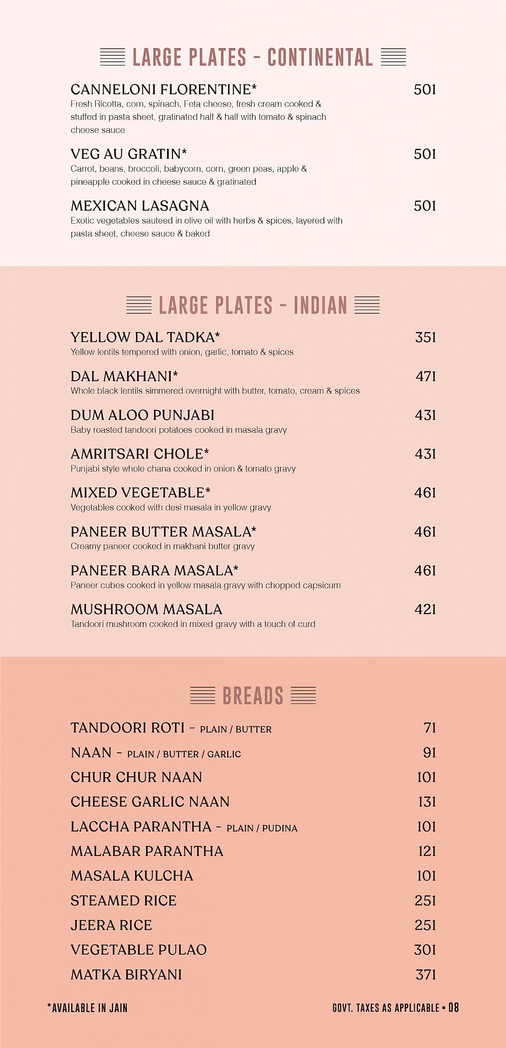 Mirosh (All Day Cafe) menu