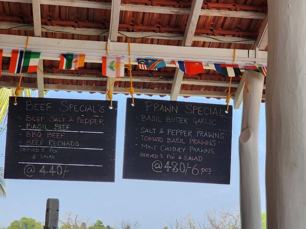 Cafe Nash .. the river side shack. menu