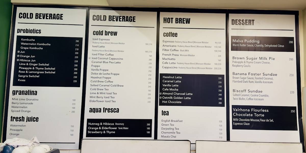 Pandhal Cafè & Deli Kadavanthra menu