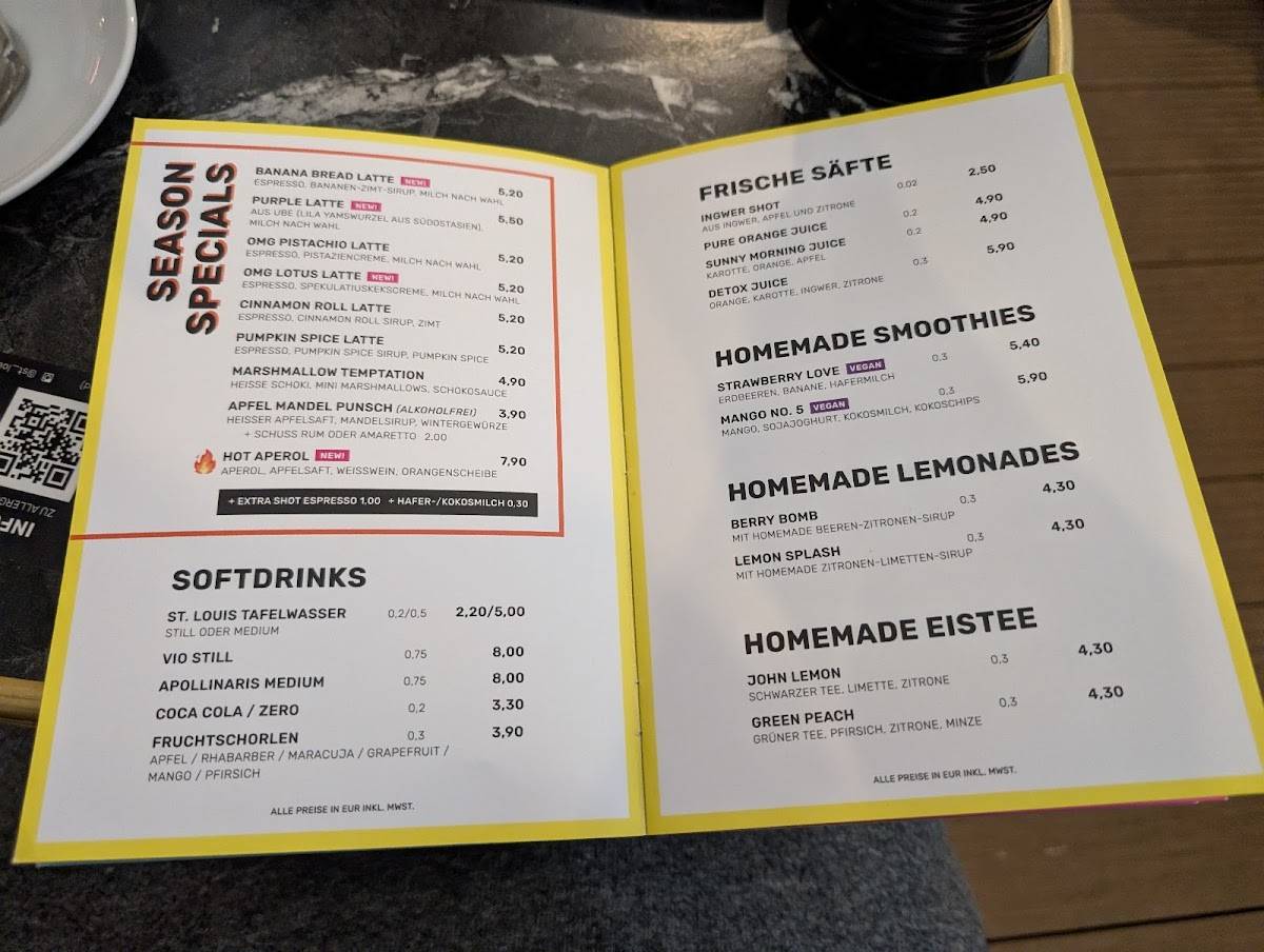 Menu de ST. LOUIS Breakfast