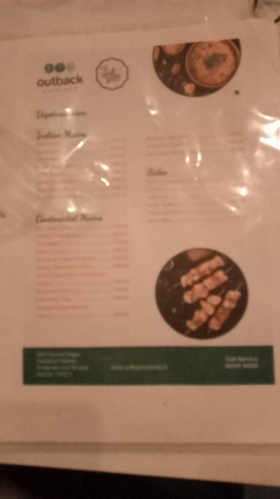 Cafe Salt Water menu