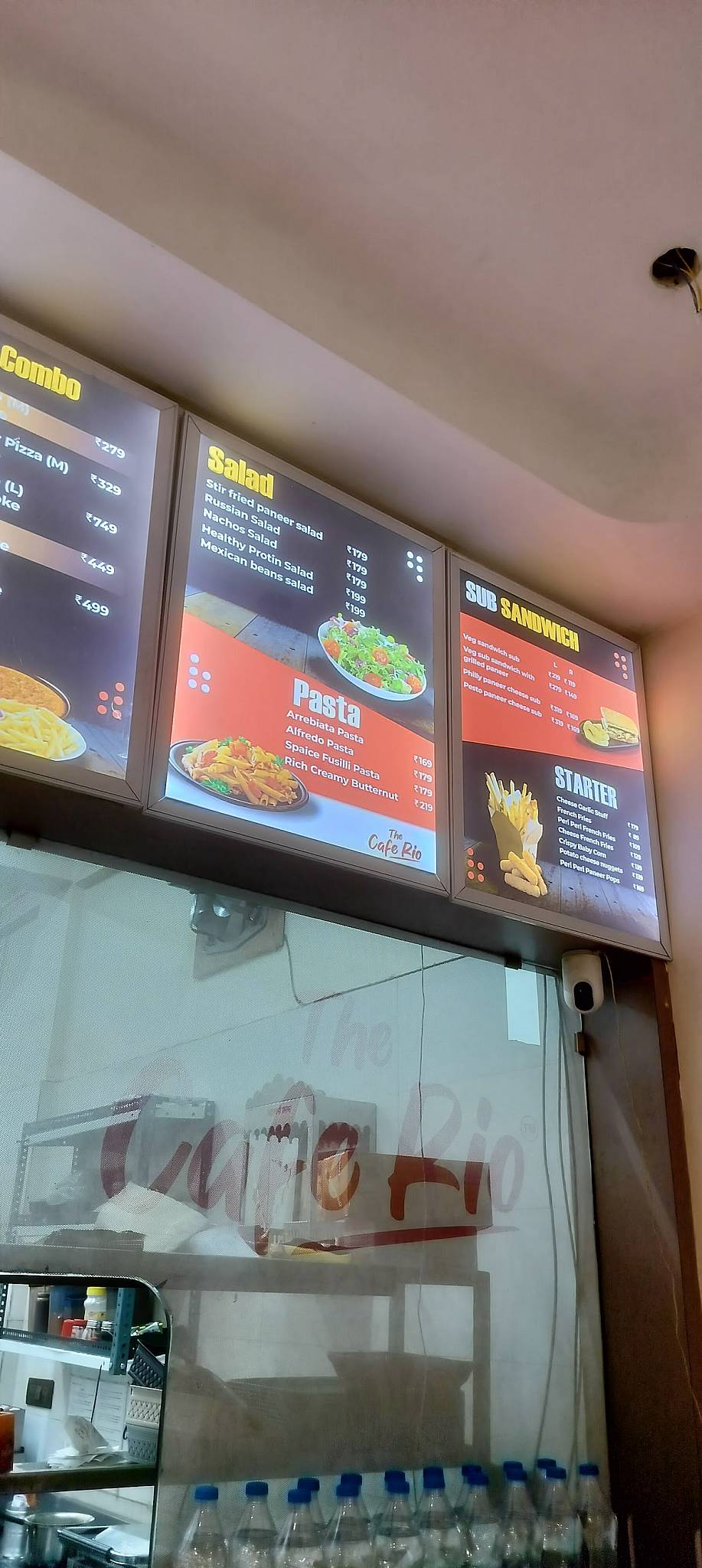 The Cafe Rio menu
