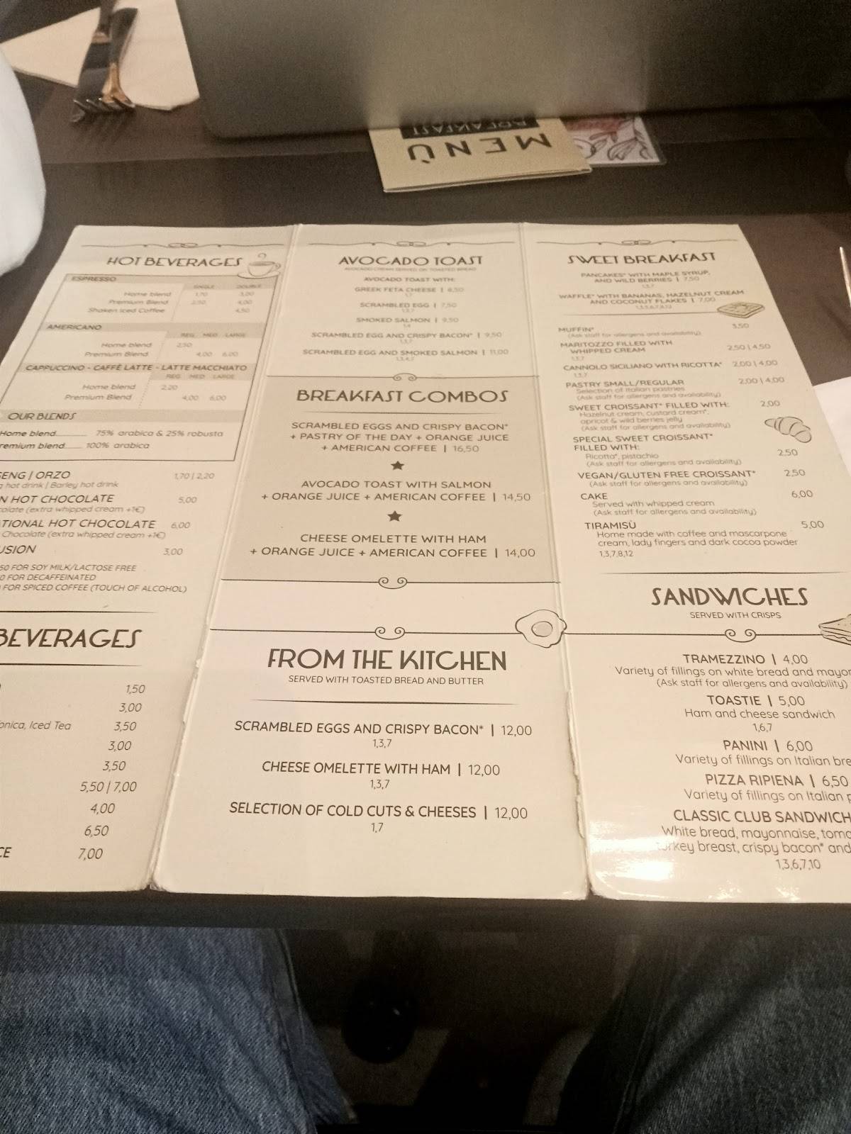 Menu di Trecaffè Leone IV 