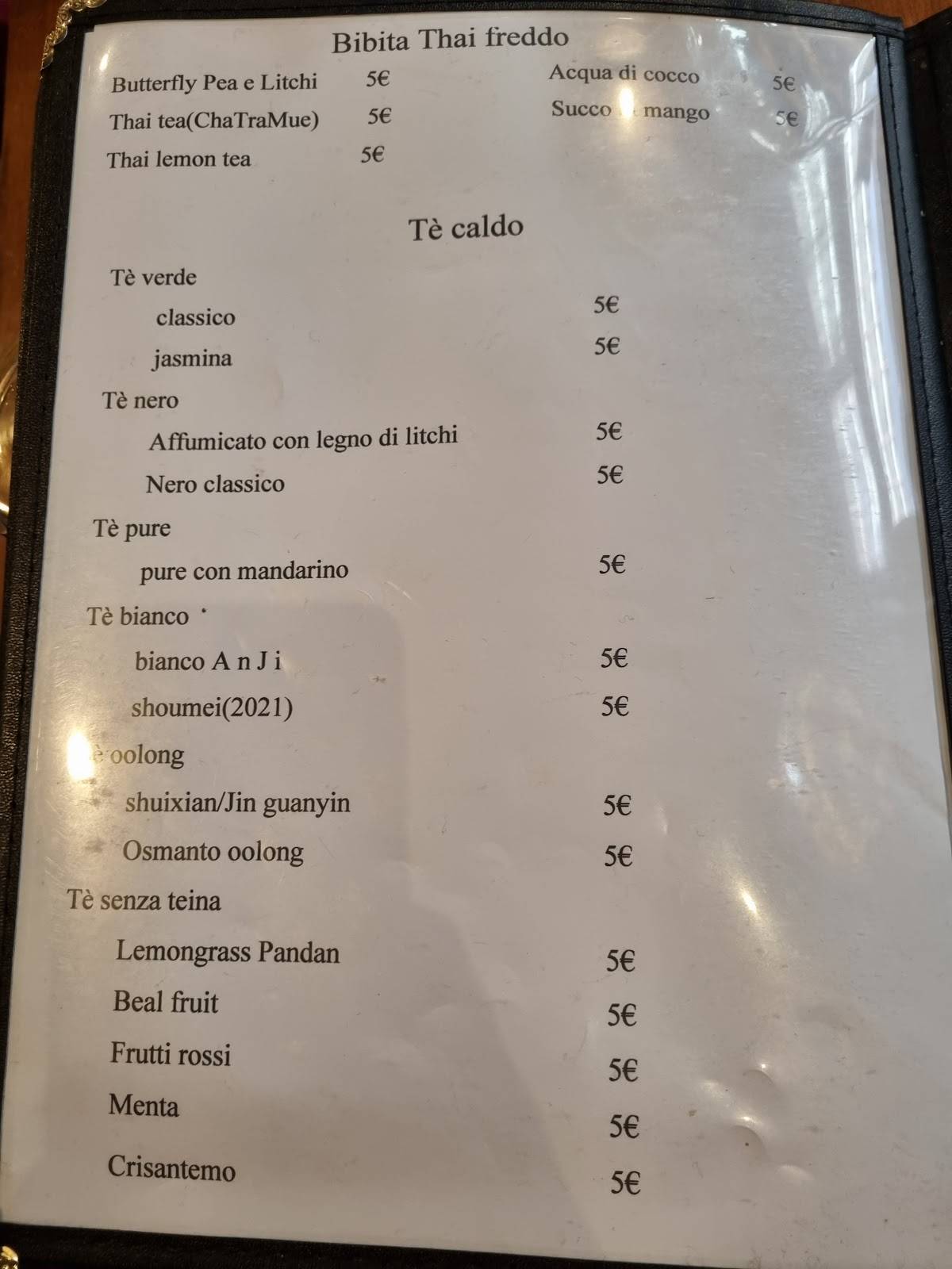 Menu di Ristorante Mò 