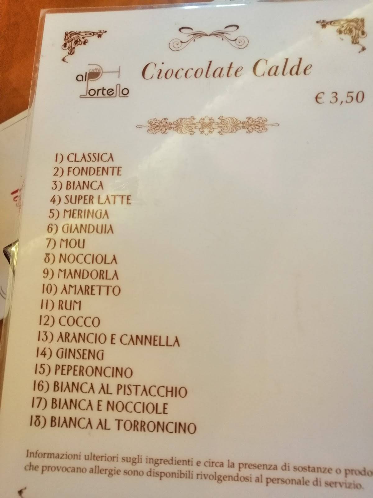 Menu di Caffè Al Portello 