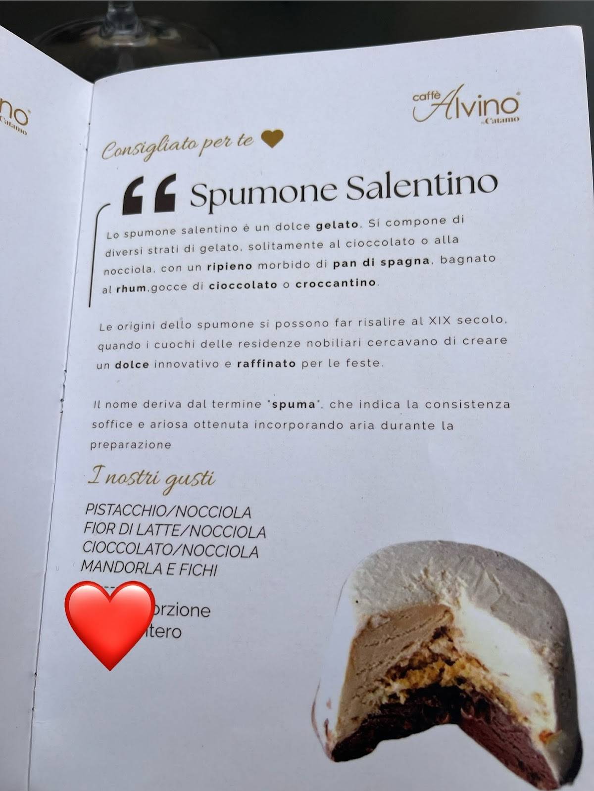 Menu di Caffè Alvino 