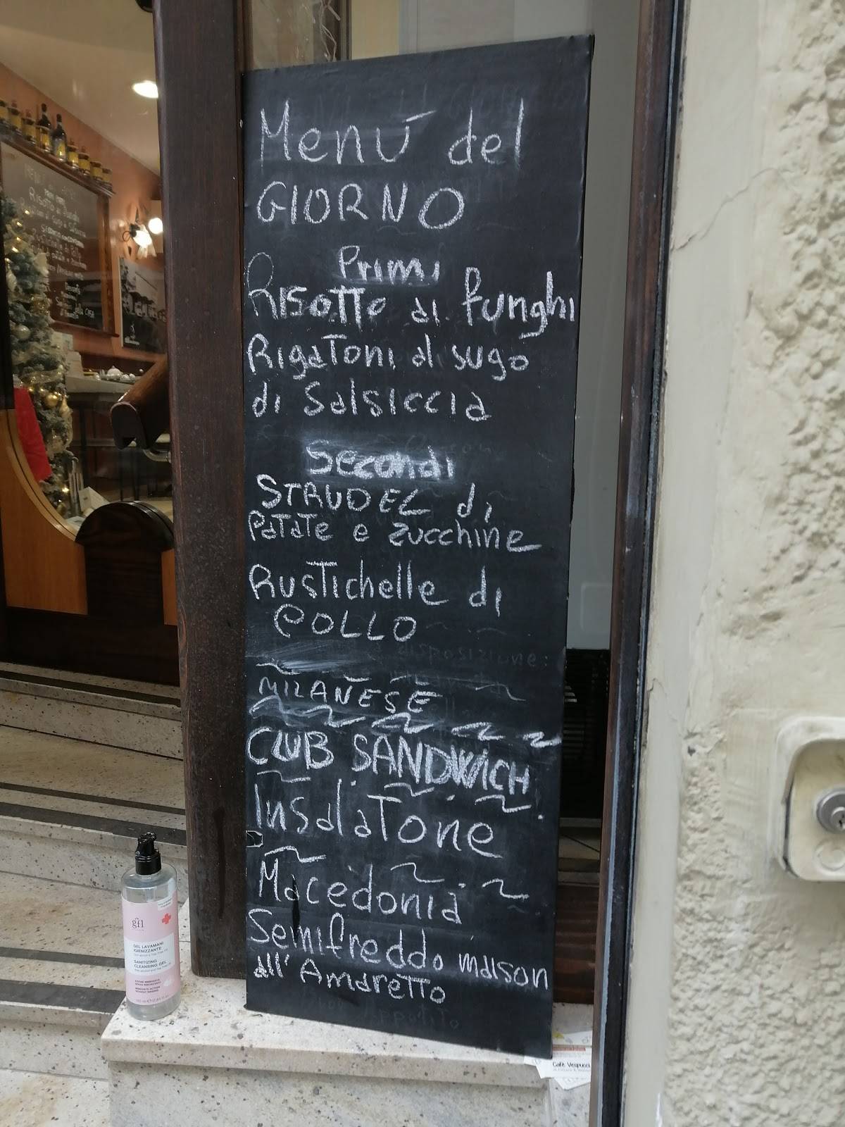 Menu di Cafè Vespucci 