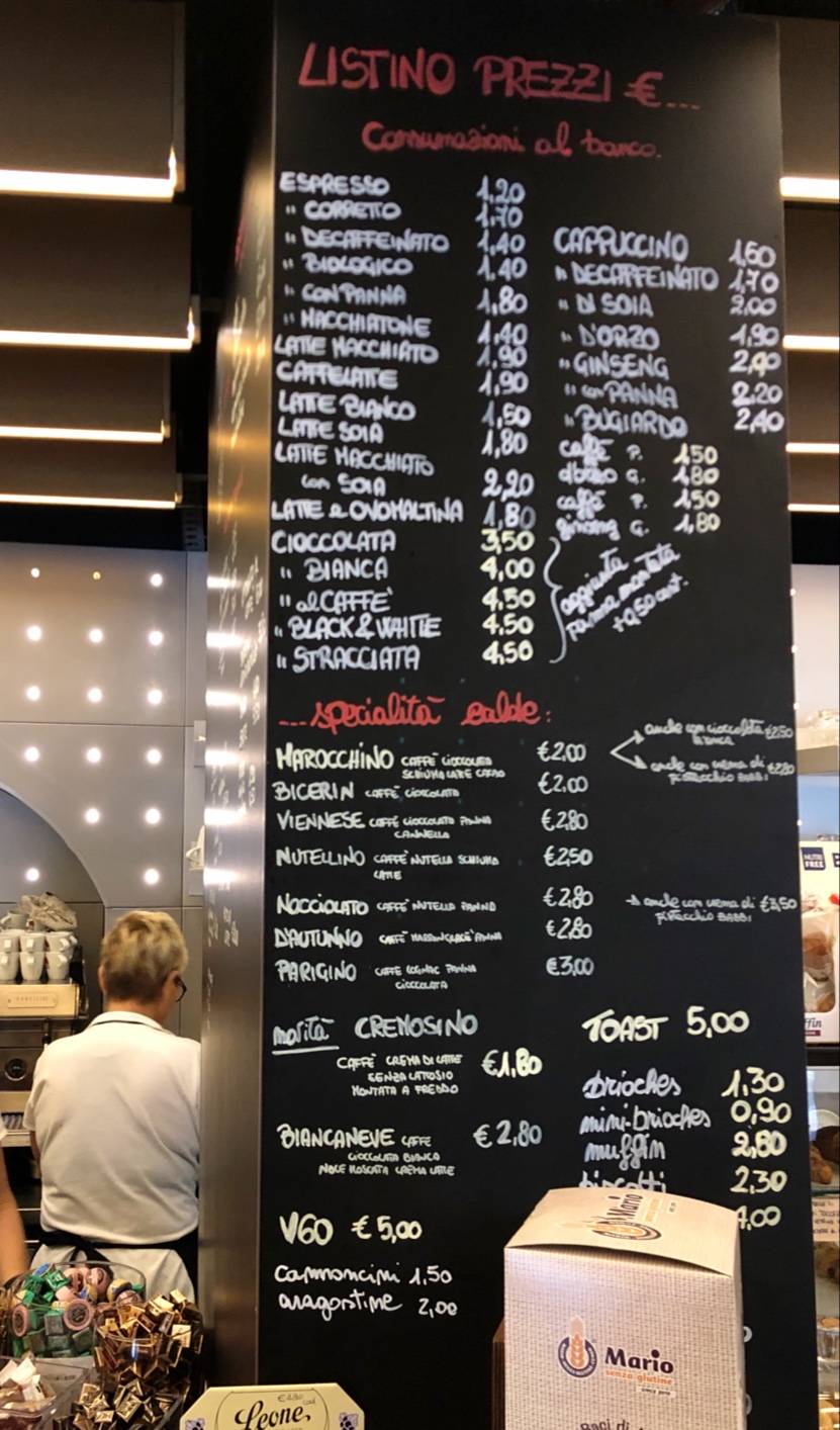 Menu di Caffè & Caffè di Angela Cuomo 