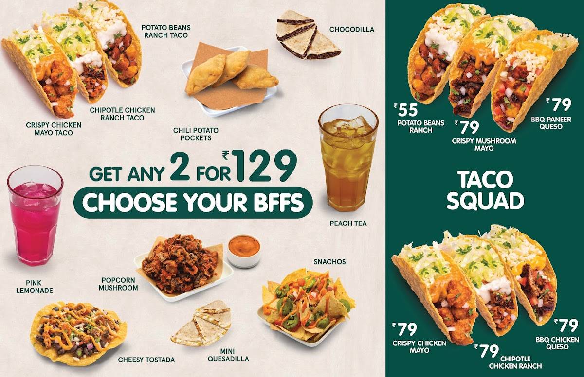 Menu at California Burrito Mexican Grill Bagmane CV Raman Nagar, Bengaluru, Flavors Food Court