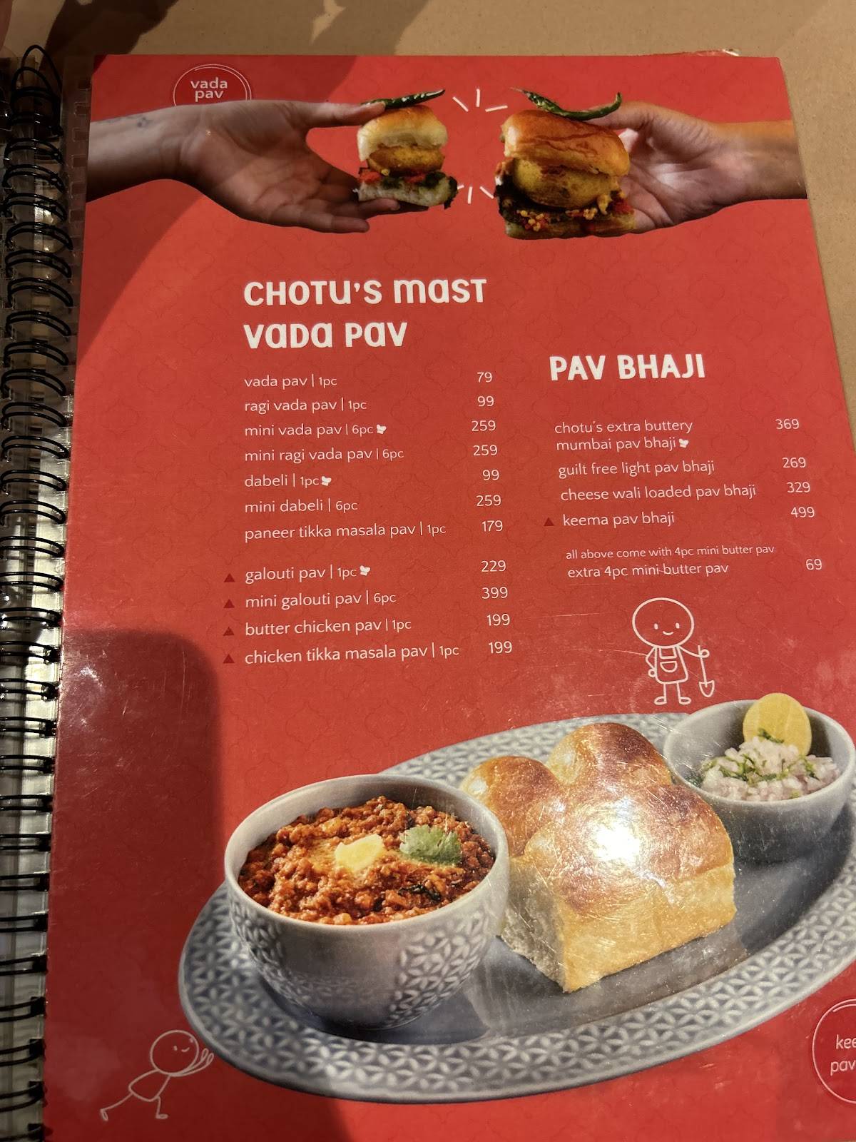 Call Chotu - All Day Diner & Bar menu