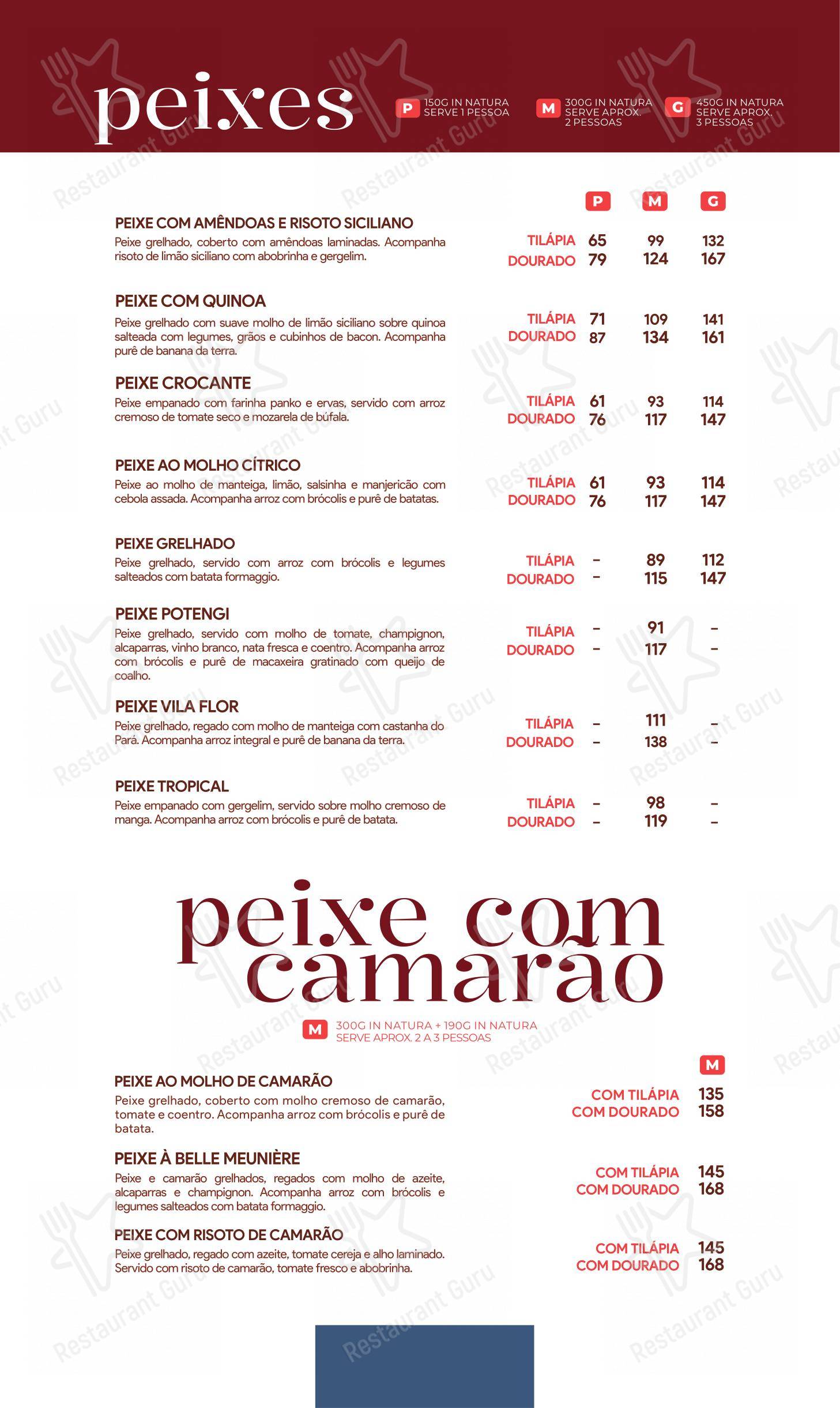 Camarões Potiguar menu - Детское
