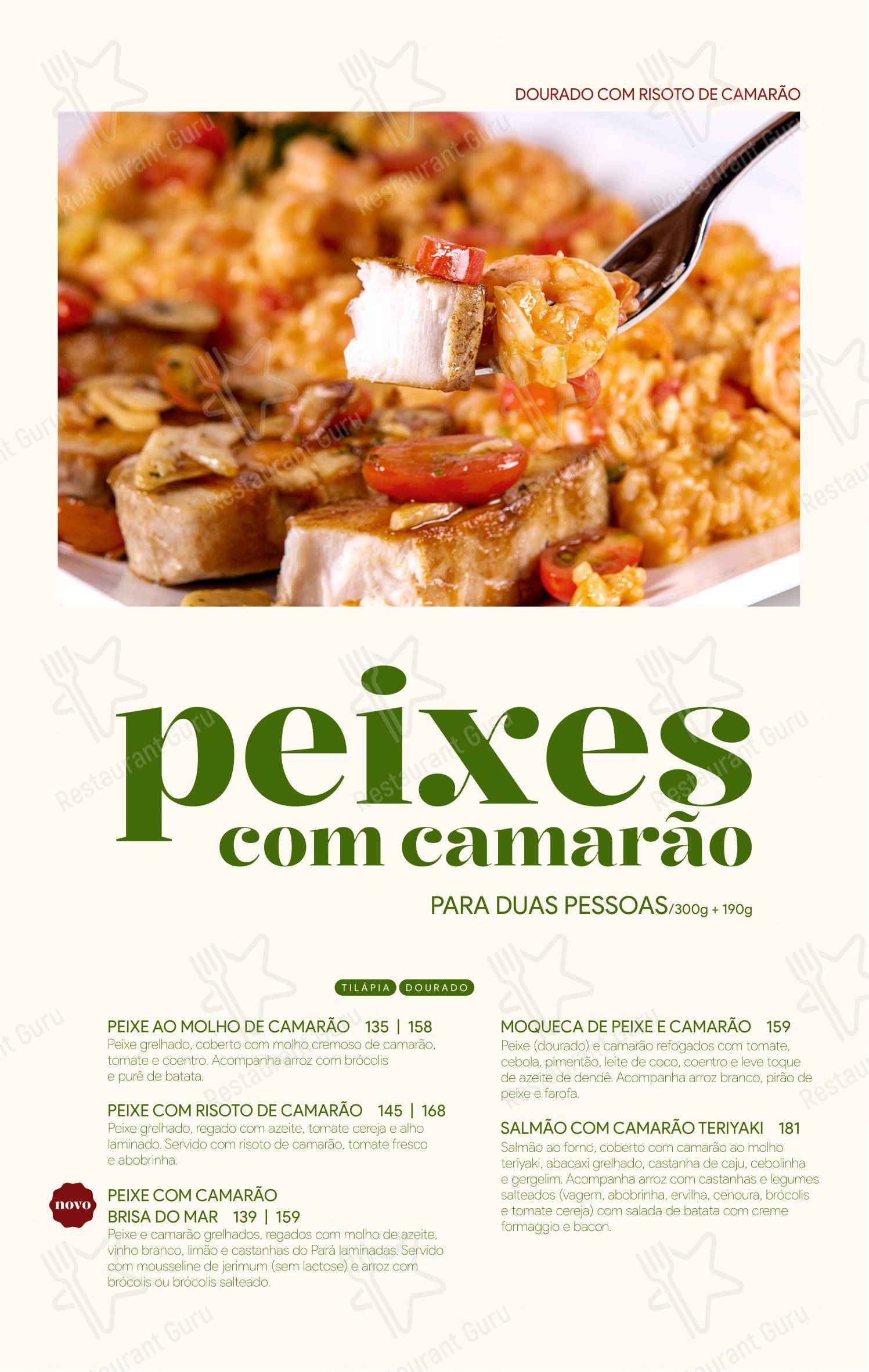 Menu para Camarões Potiguar em Natal