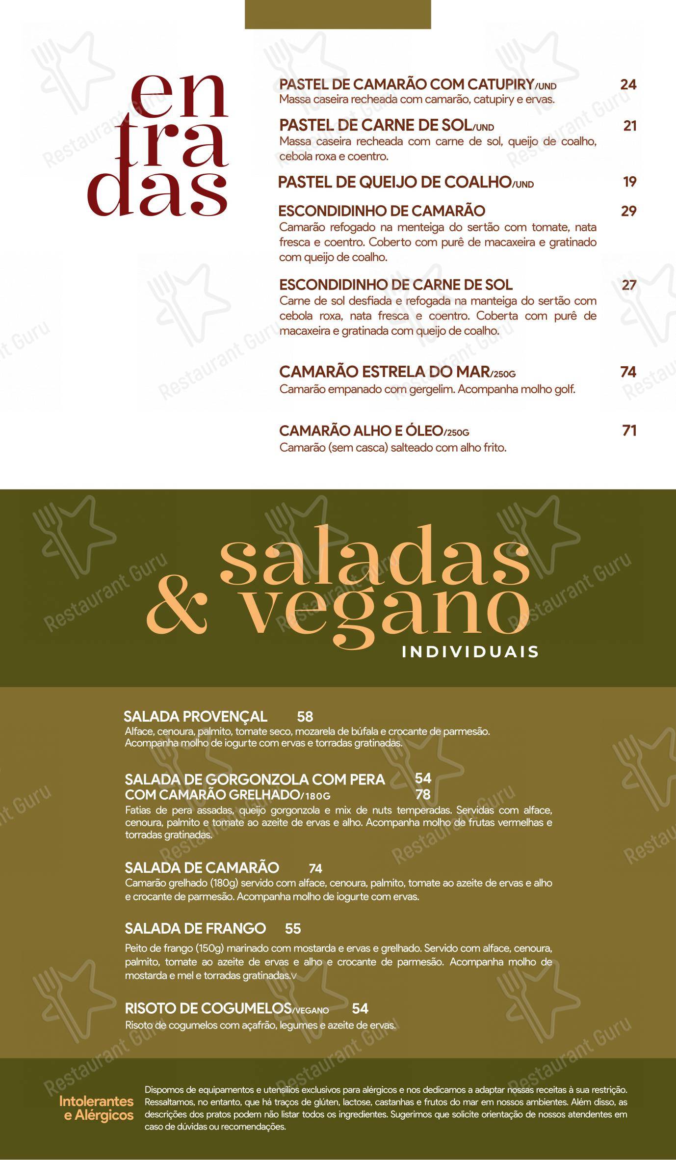 Основное меню para Camarões Potiguar restaurante
