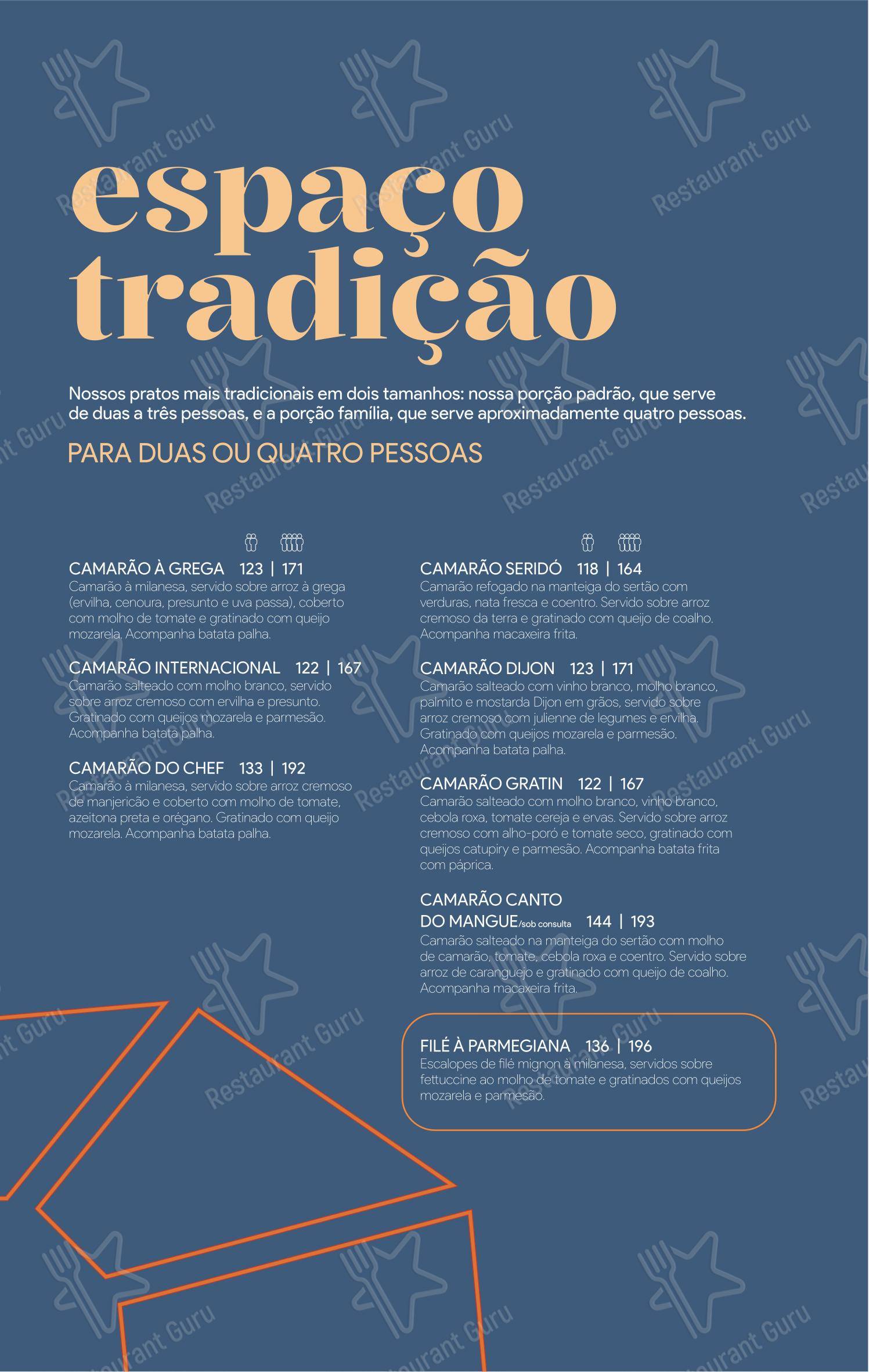 Camarões Potiguar em Natal - Menu