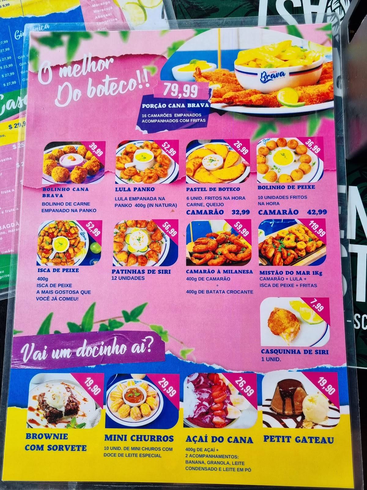 Cana Brava Boteco itajaí cardápio