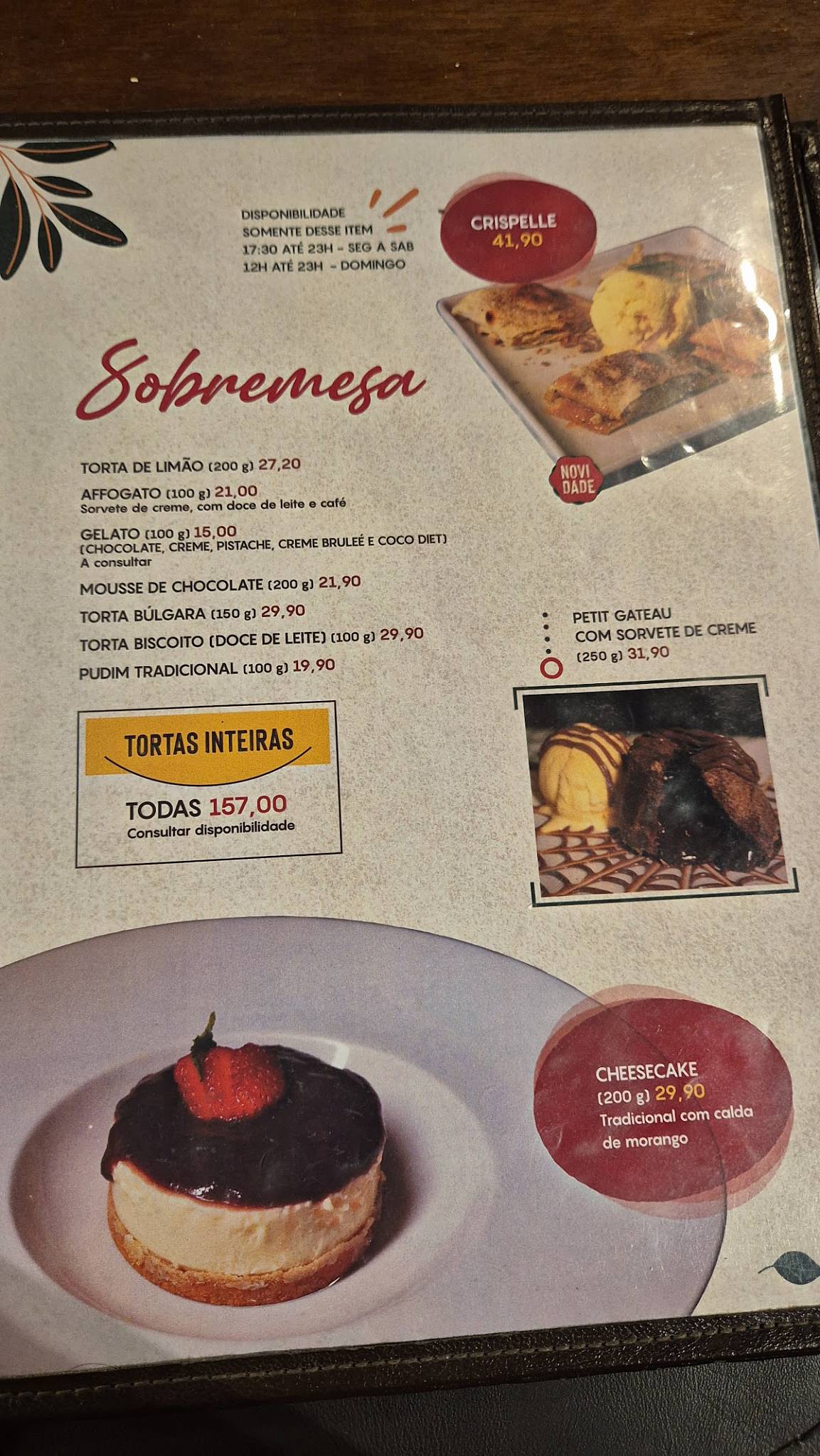 Cantina Volpi Pituba cardápio