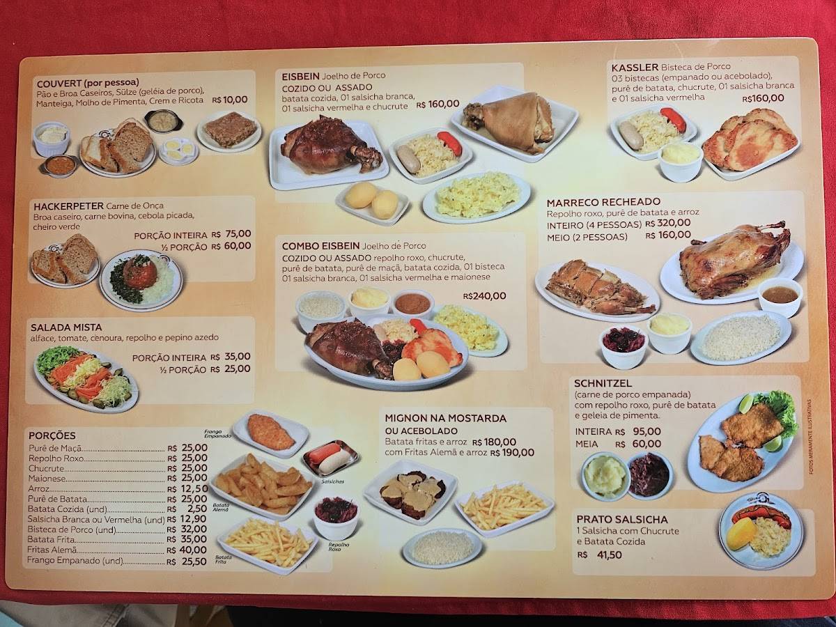 Cantinho do Eisbein Restaurante cardápio