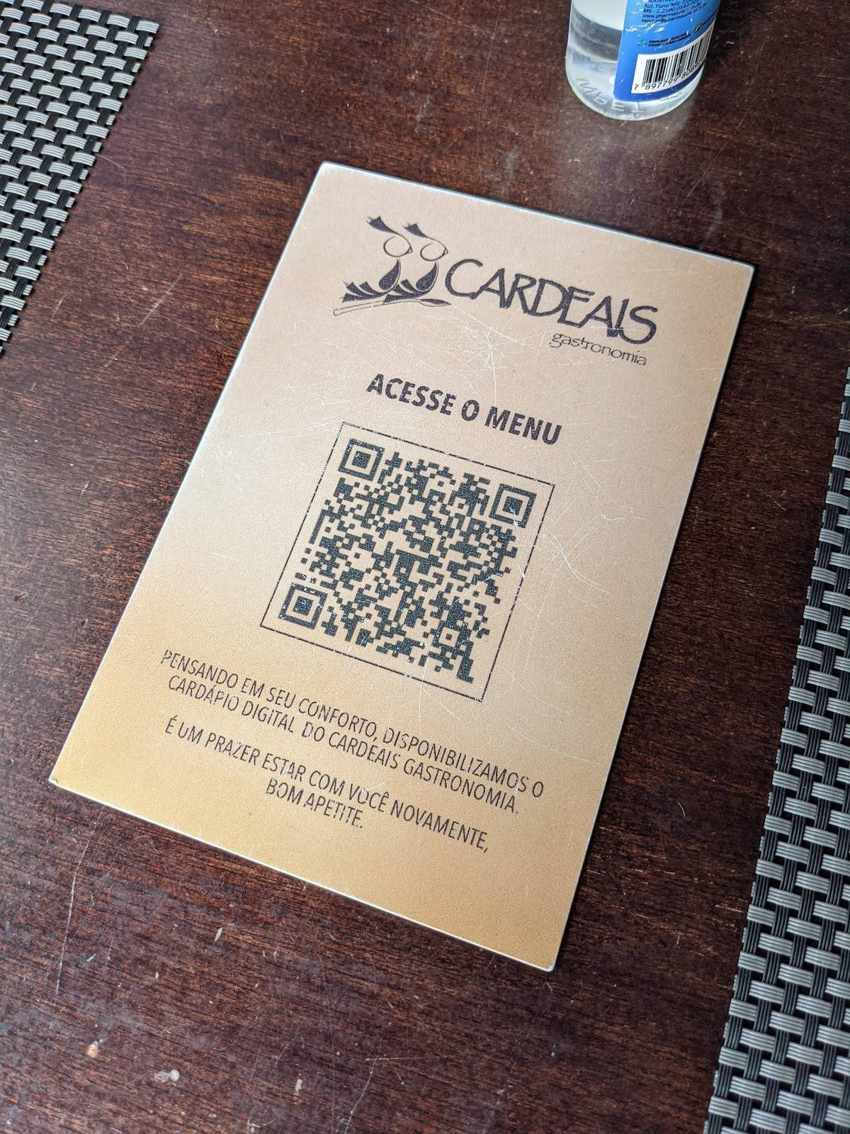 Cardeais Gastronomia cardápio