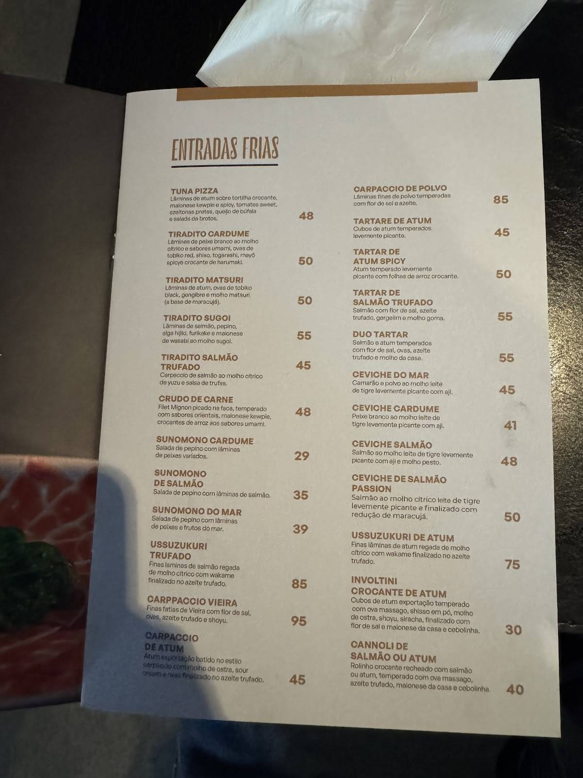 Cardume Sushi cardápio