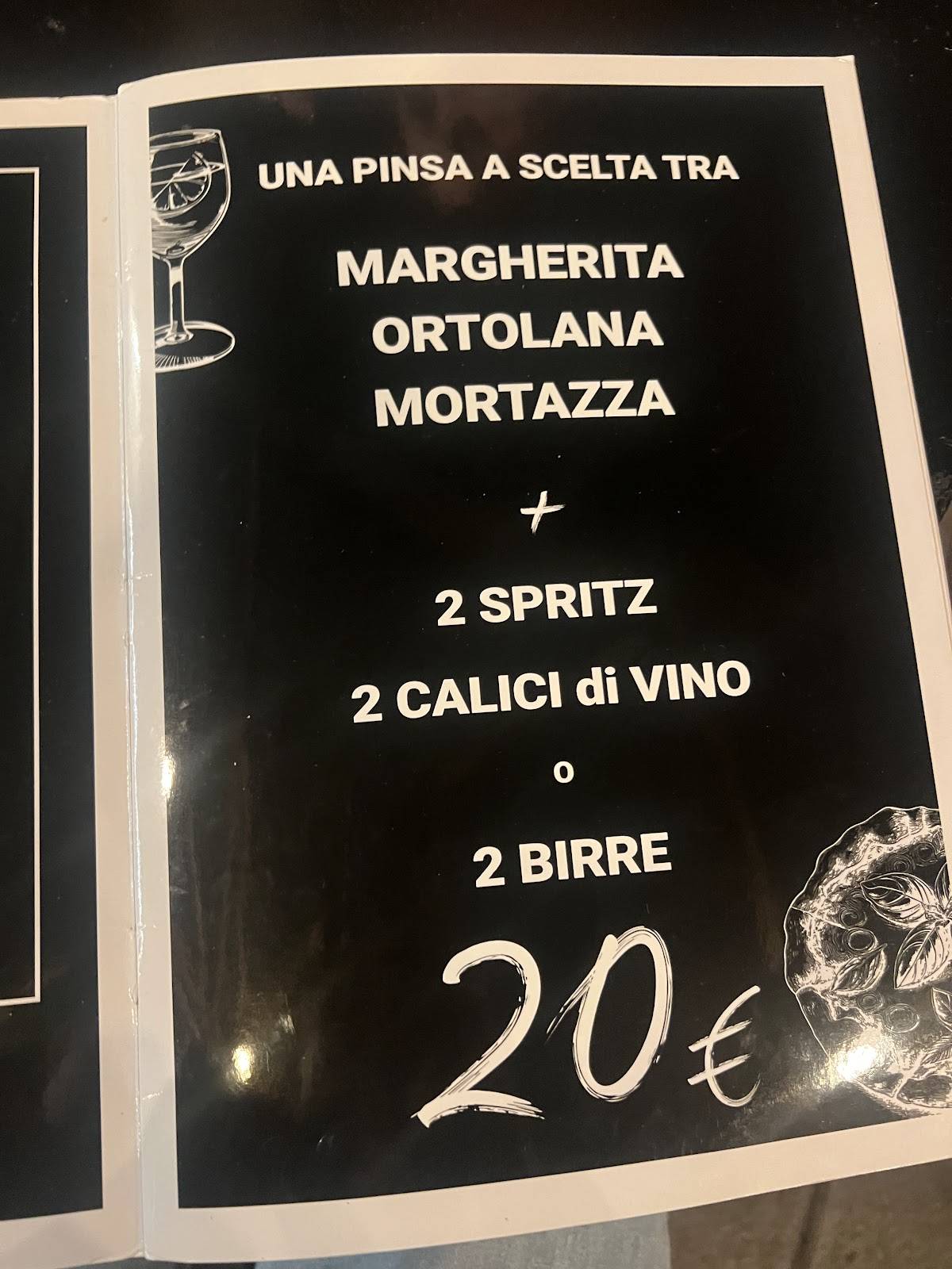 Menu di Cargo al Pigneto 