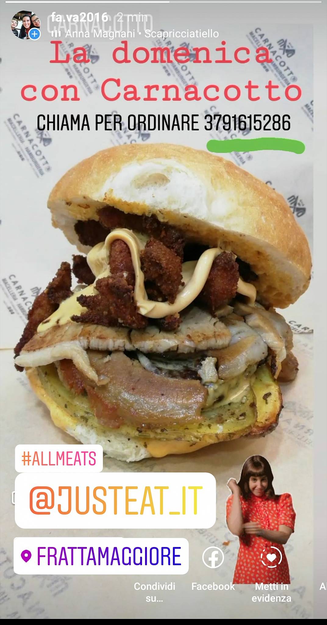 Menu di Carnacotto Hamburgeria 