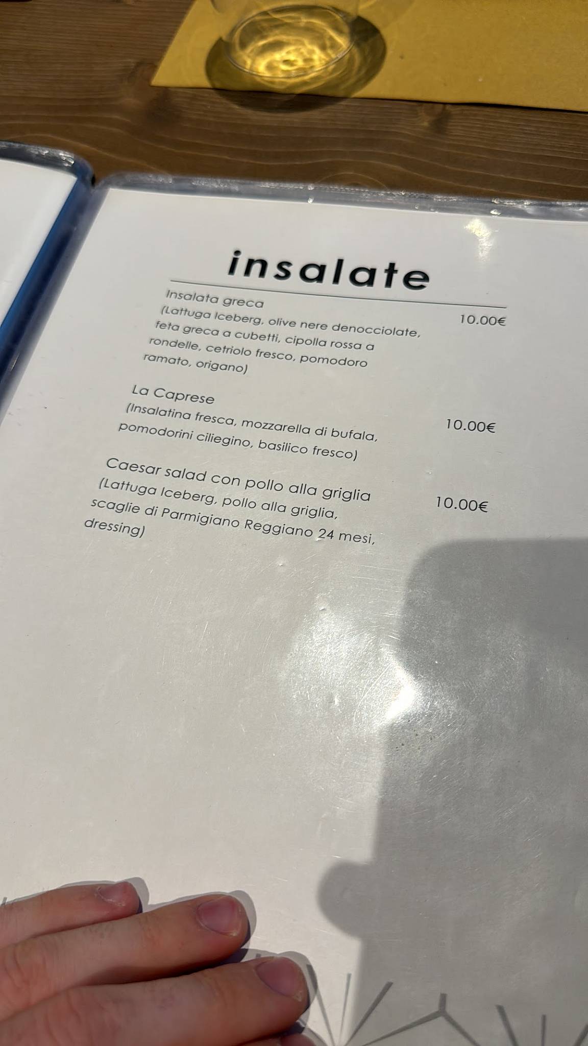 Casa Nova cucina e pizzeria menu