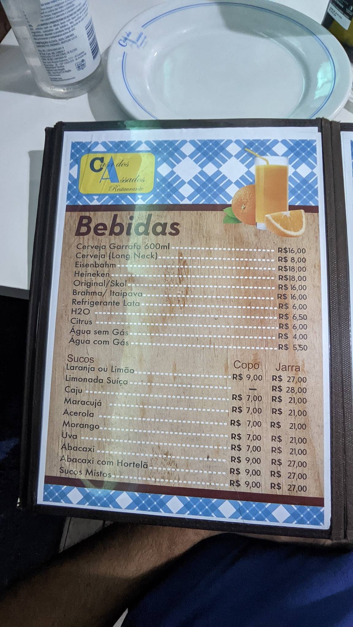 Casa dos Assados cardápio