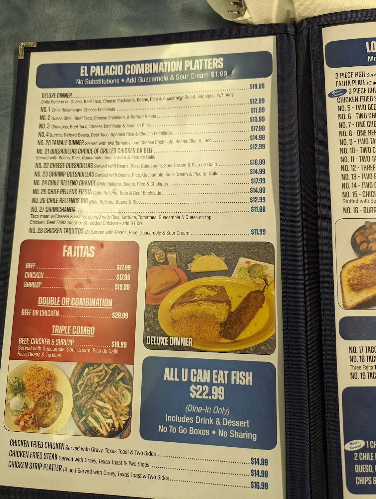 Menu at Catfish Corner restaurant, Ardmore