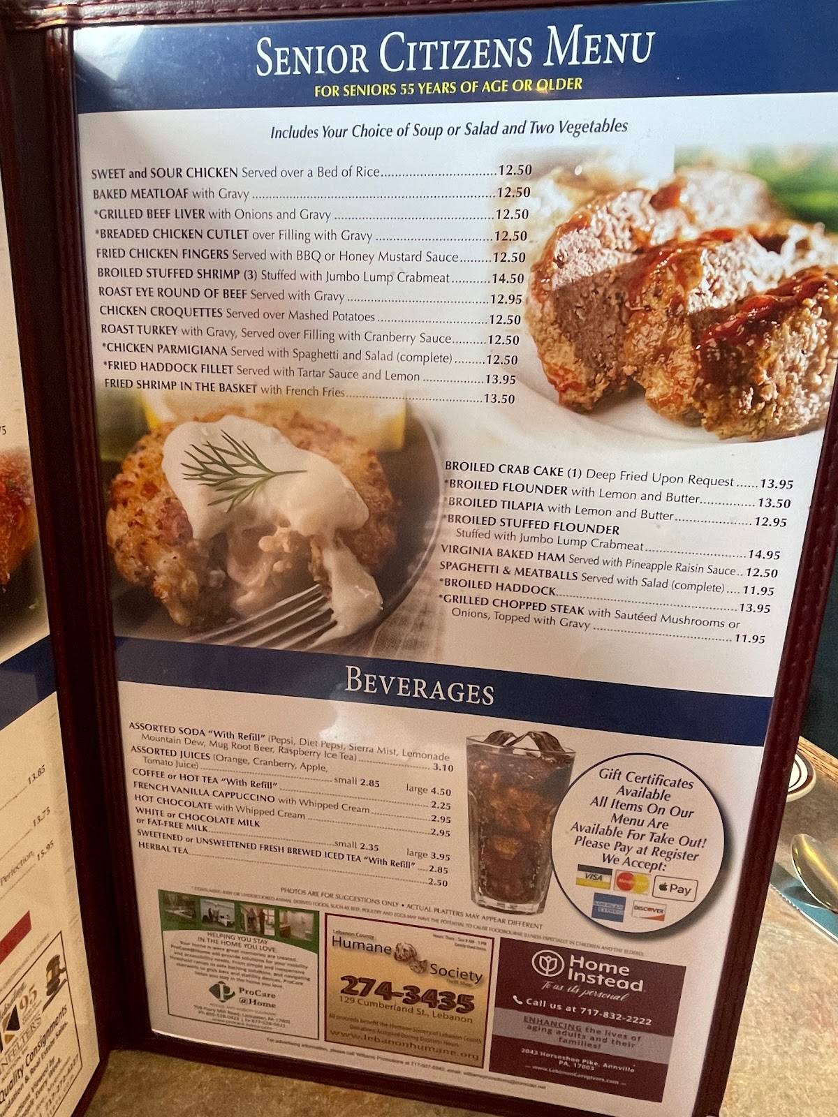 Menu at Cedar Grill restaurant, Lebanon